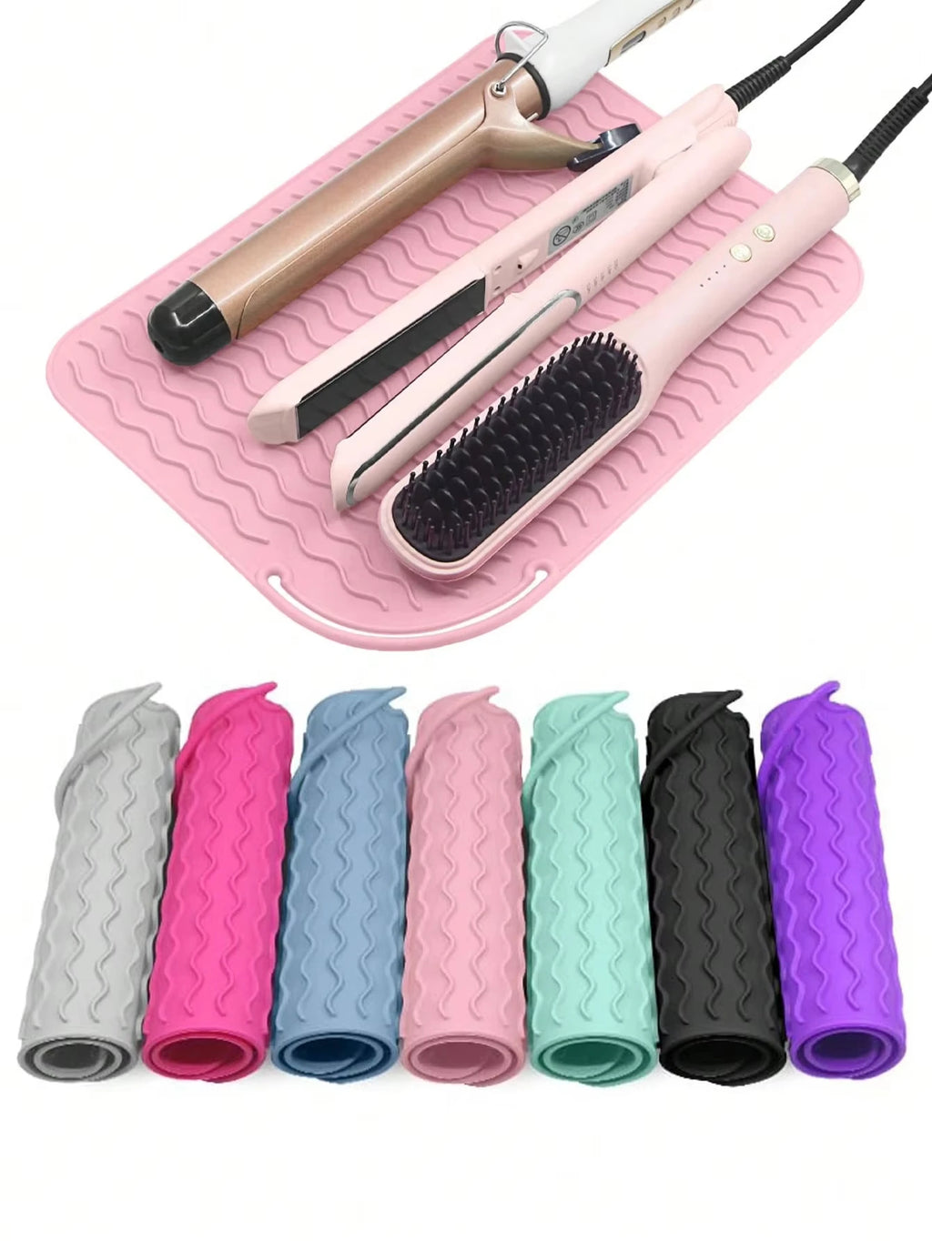 Tapete de silicona para planchas y rizadores